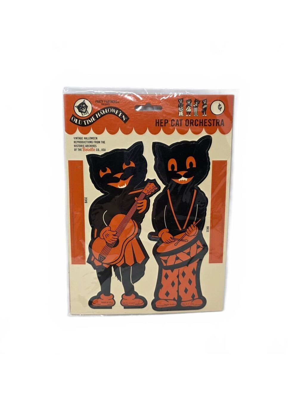 2003 Beistle Hep Cat Orchestra Halloween Stand-Ups Sealed NOS Cats